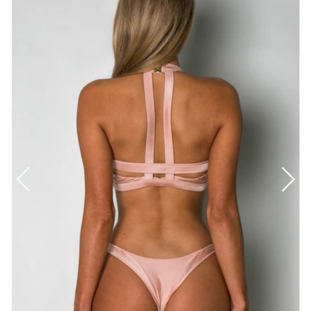 Cantik Swimwear rare pink cut out Bellini top S - Picture 5 of 9
